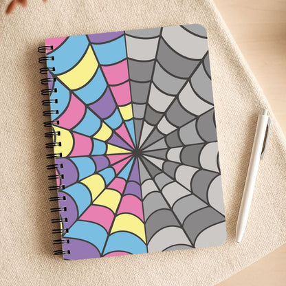 Colourful And Gray Spiderweb Notepad