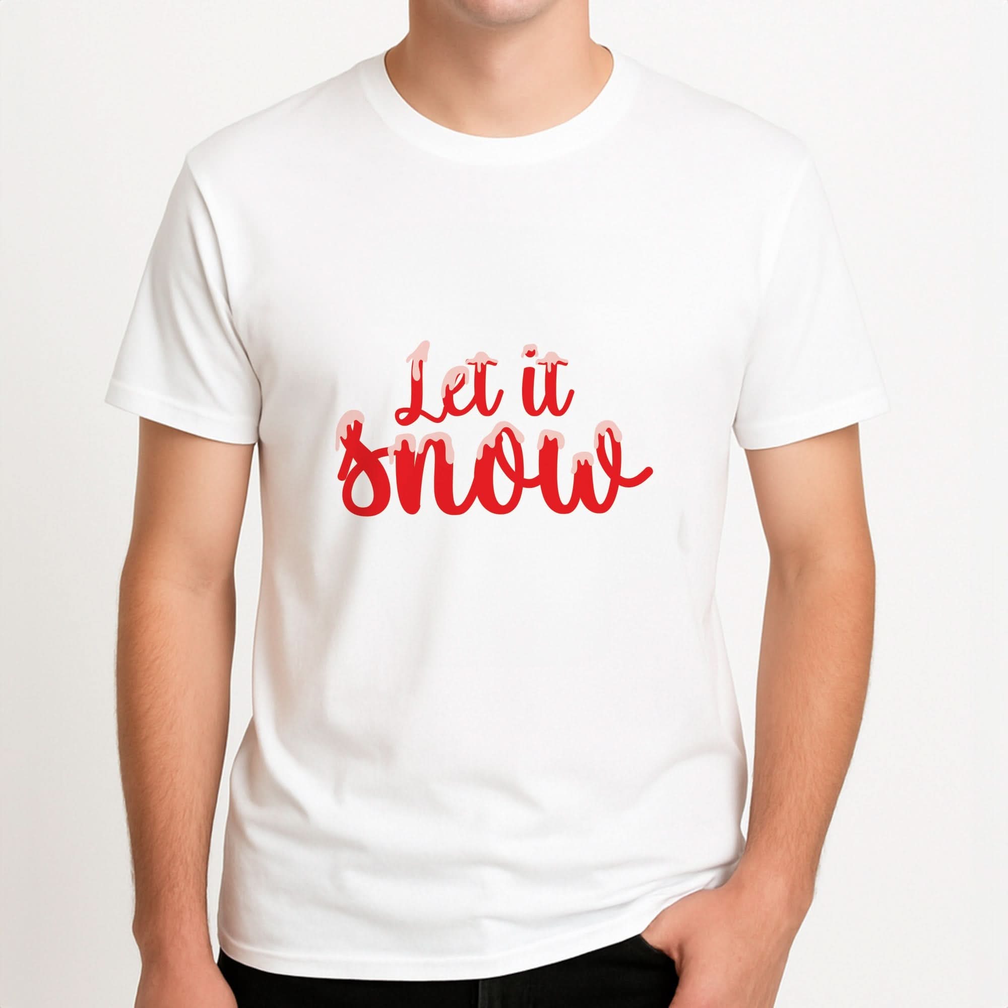 Let It Snow Snowflakes Mens T-Shirt