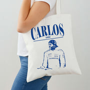 Carlos White And Blue Tote Bag 2