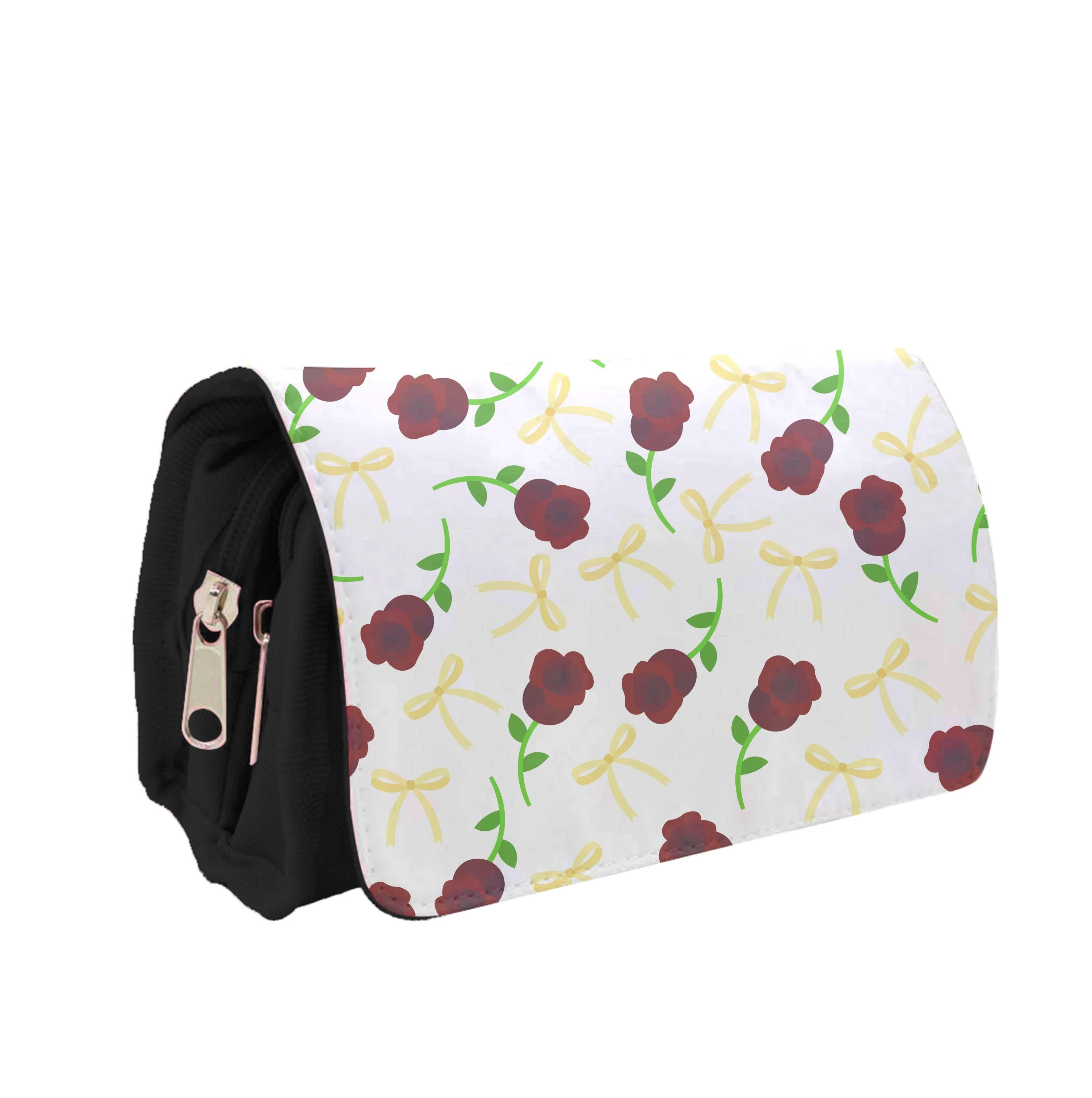 Roses And Bows Pattern Pencil Case