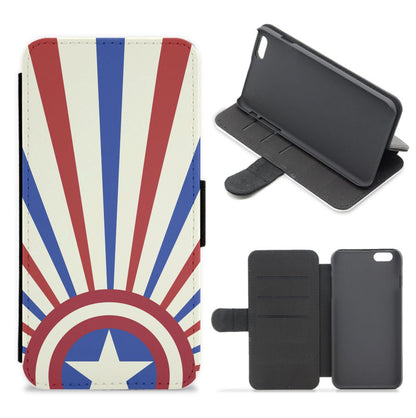 Shield And Stripes Flip / Wallet Phone Case