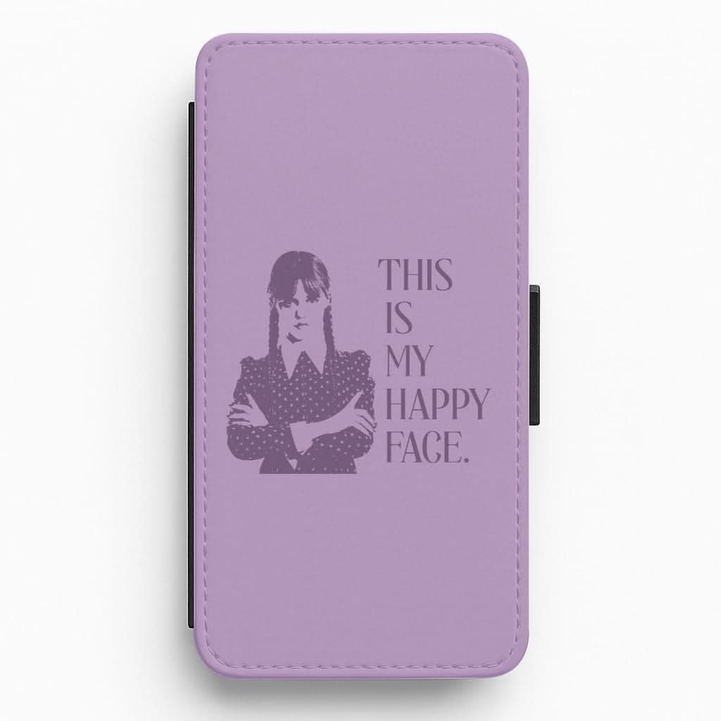 This Is My Happy Face Flip / Wallet Phone Case