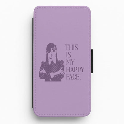 This Is My Happy Face Flip / Wallet Phone Case