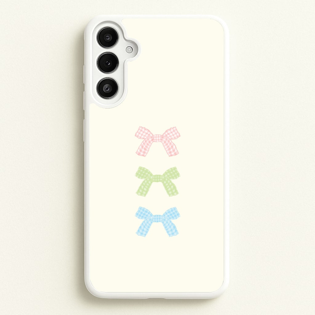 Gingham Tiered Ties Galaxy A34 Case