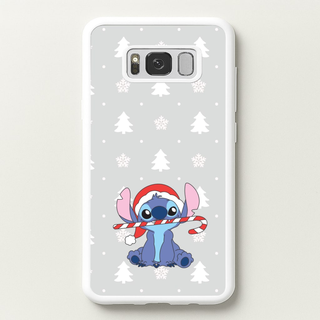 Cute Blue Alien Candycane Galaxy S8 Plus Case