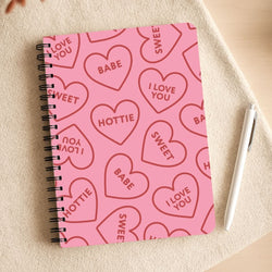 Quote Love Hearts Pattern Notepad