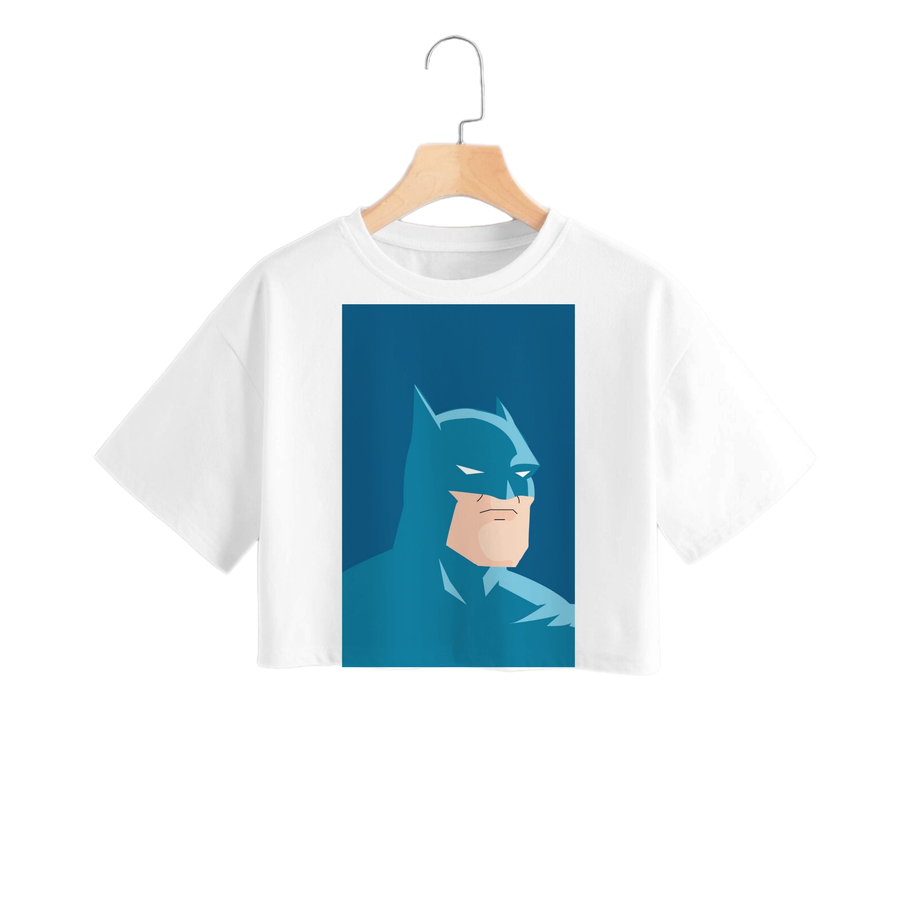 Blue Bat Superhero Crop Top