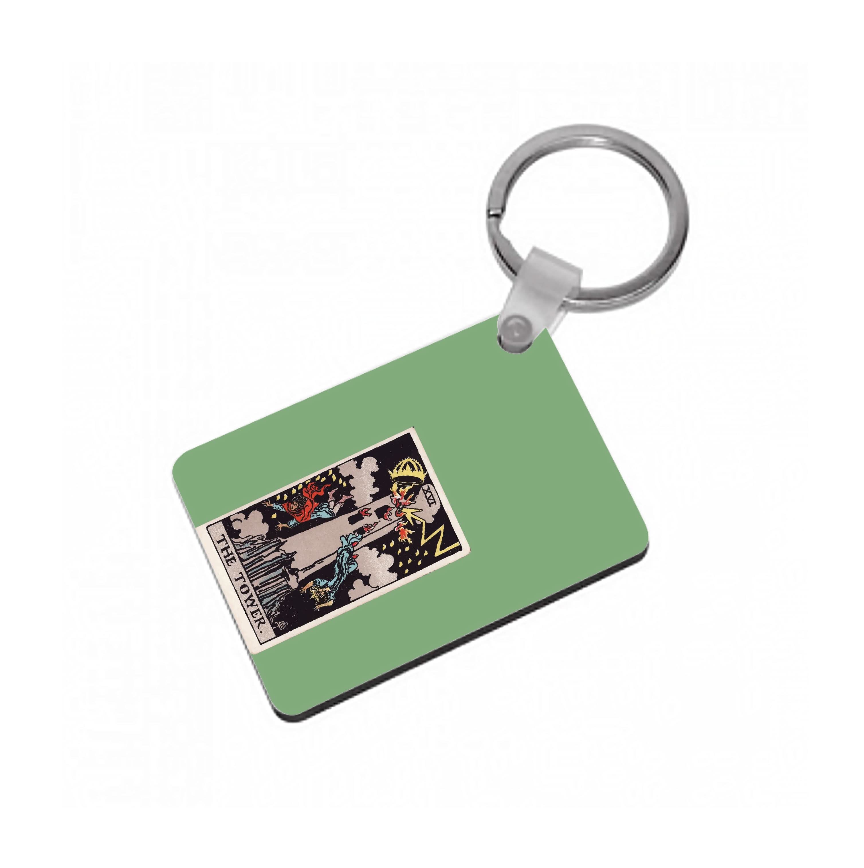 Tarot Card XVI Keyring