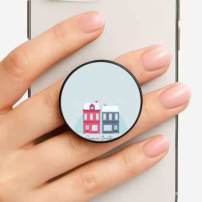 Seasons Greetings Winter Townhouses Phone Grip