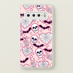 Cute Halloween Stickers Pattern Galaxy S10 Case