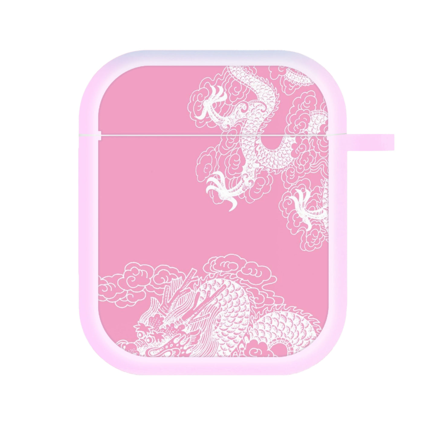 Pink Background Dragon AirPods Case
