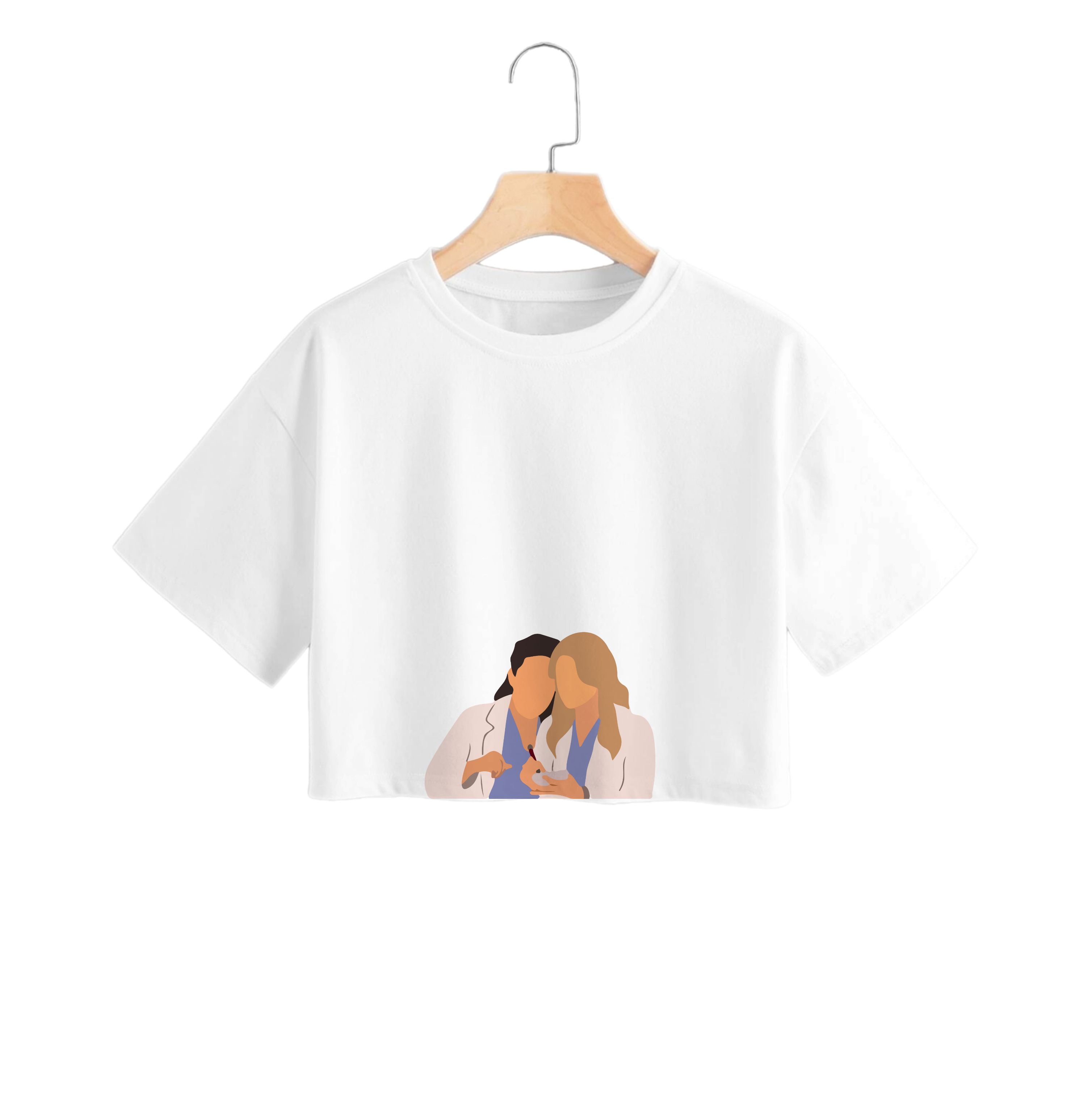 Faceless Characters - Grey's Crop Top