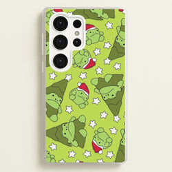 Christmas Frogs And Stars Plush Pattern Galaxy S25 Ultra Case
