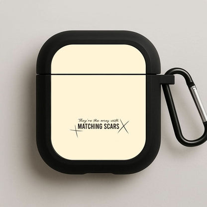 Matching Scars Black AirPods Case