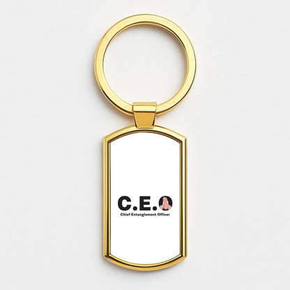 Chief Entanglement Officer Gold Keyring