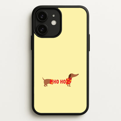 Christmas Jumper Ho Ho Dachshund iPhone 11 Case