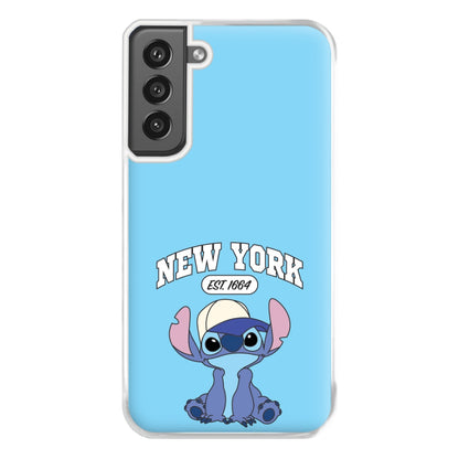 New York Blue Alien Galaxy S21FE Case