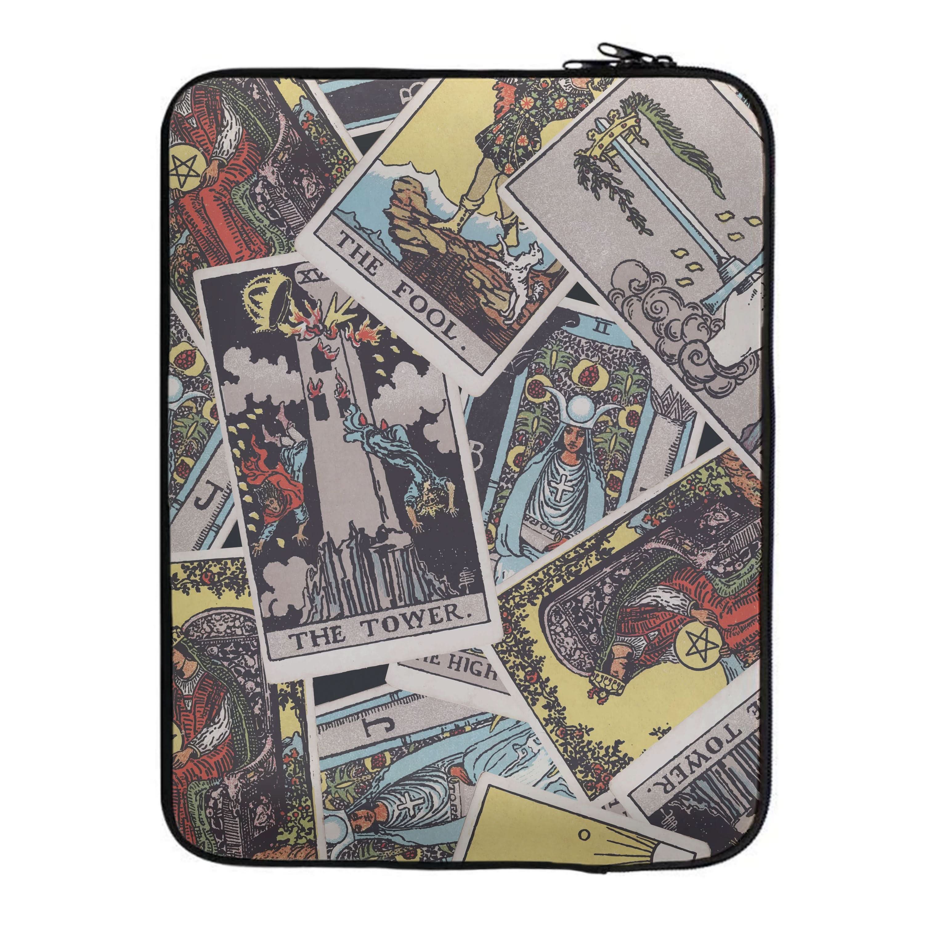 Tarot Cards Collage Pattern Laptop Sleeve