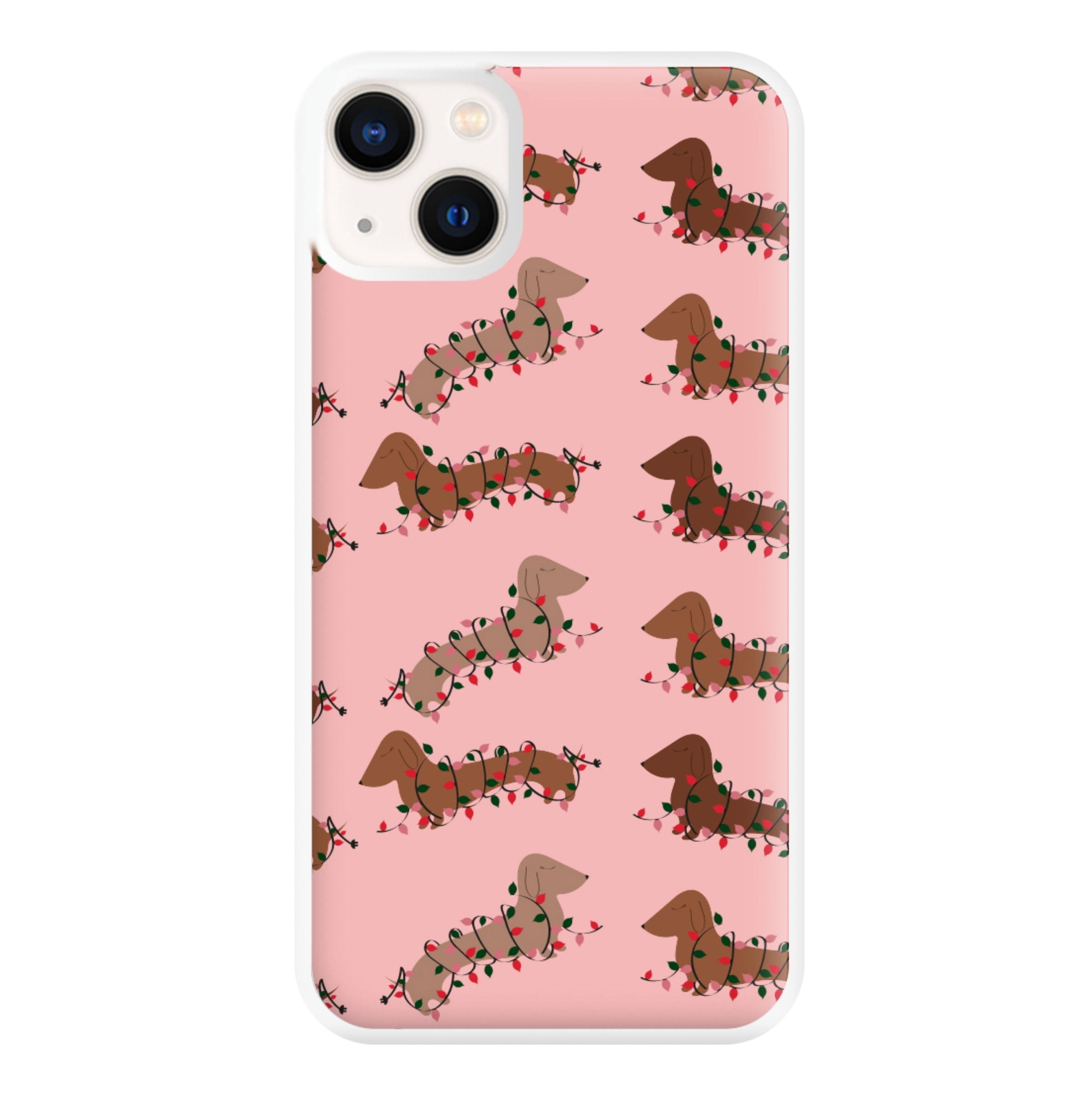 Dachshund Christmas Pattern Phone Case