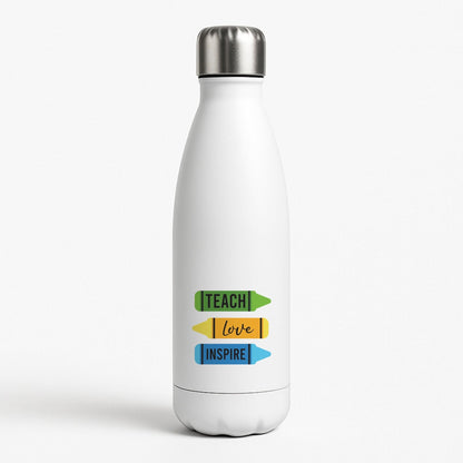 Teach, Love, Inspire White Water Bottle