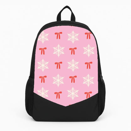 Coquette Bows And Snowflakes Pattern Backpack