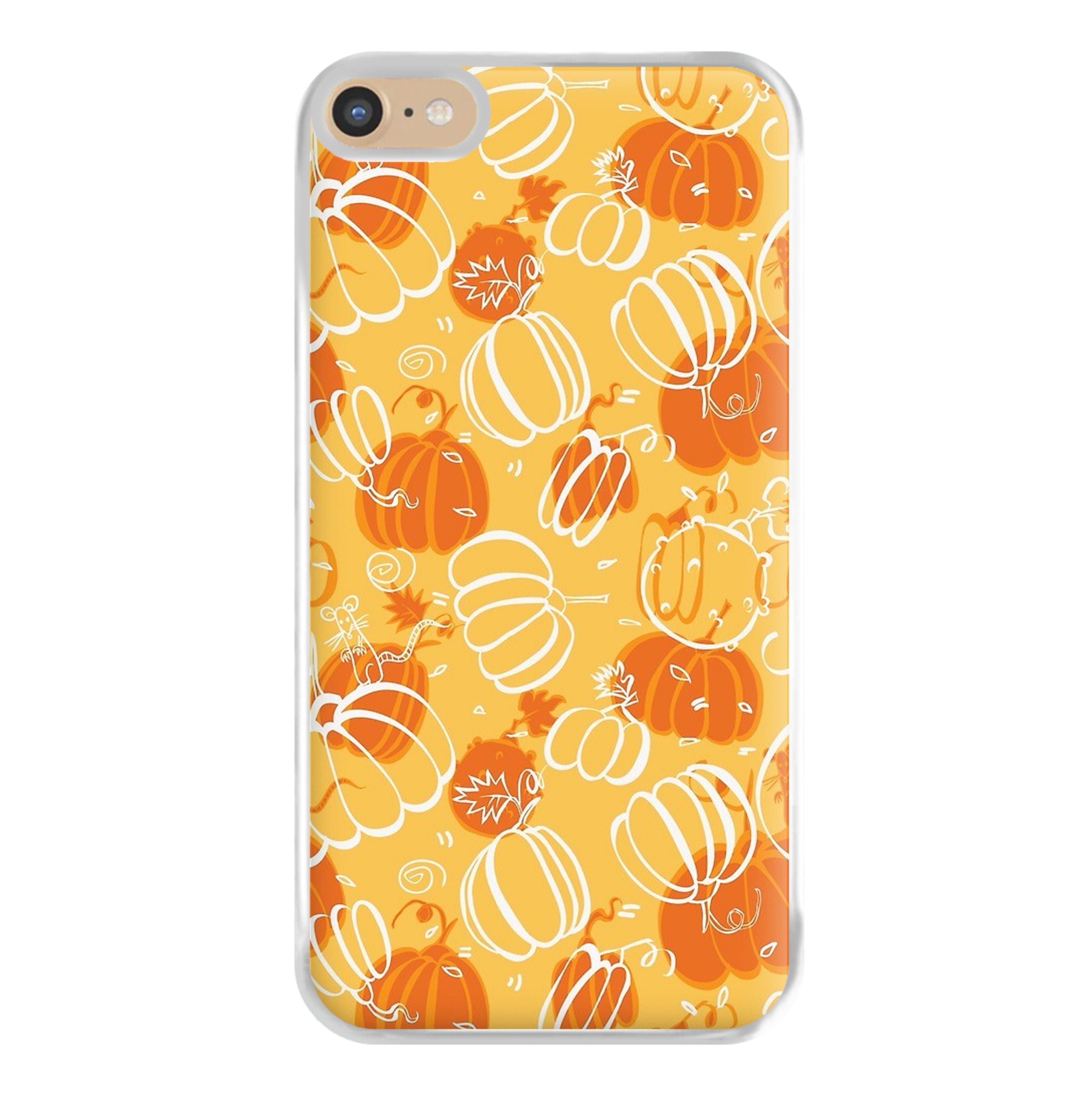 Drawn Pumpkin Pattern Phone Case