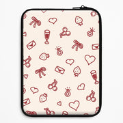 Valentines Doodles Laptop Sleeve 1