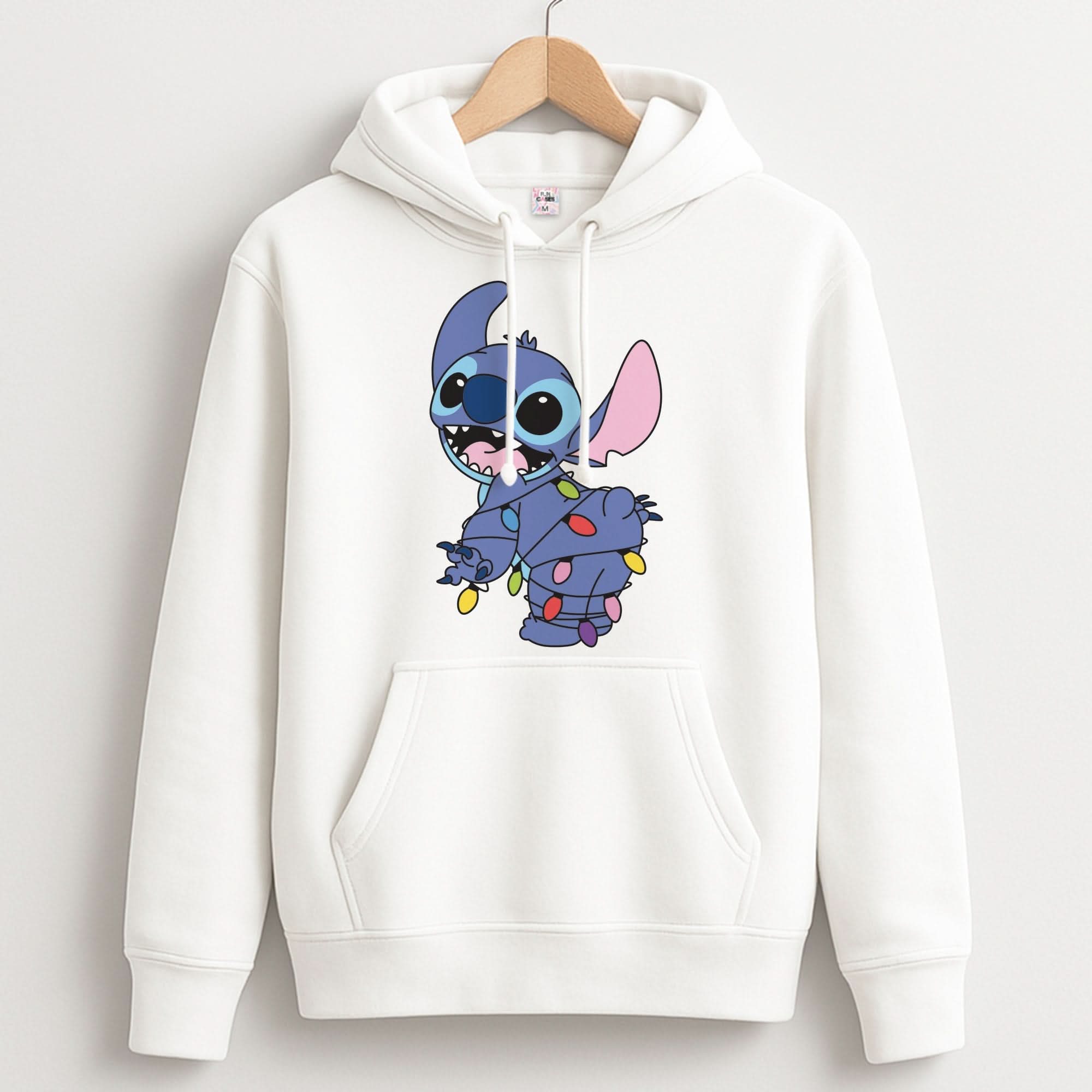 Cute Blue Alien Fairylights Hoodie