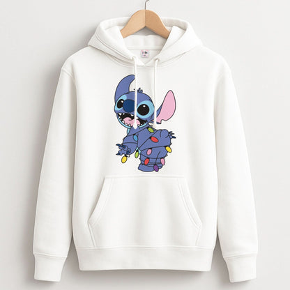 Cute Blue Alien Fairylights Unisex Hoodie