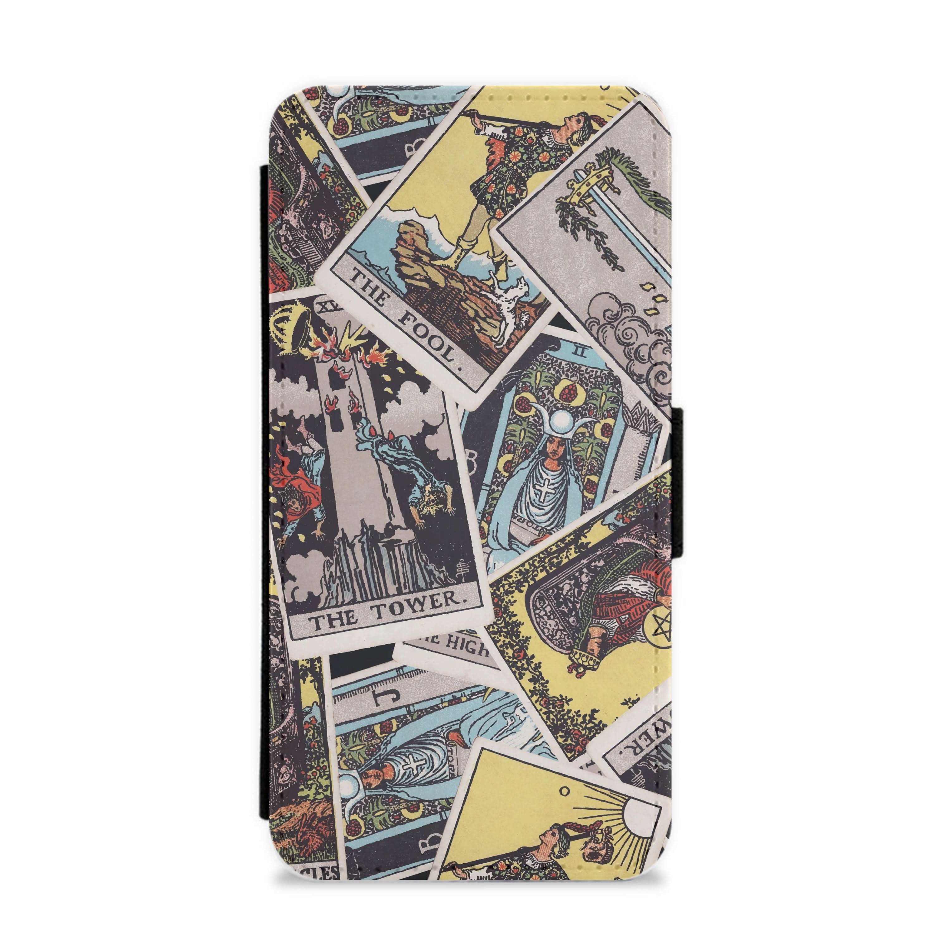 Tarot Cards Collage Pattern Flip / Wallet Phone Case