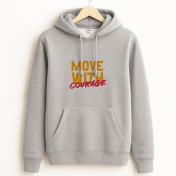 Move With Courage Unisex Grey Hoodie