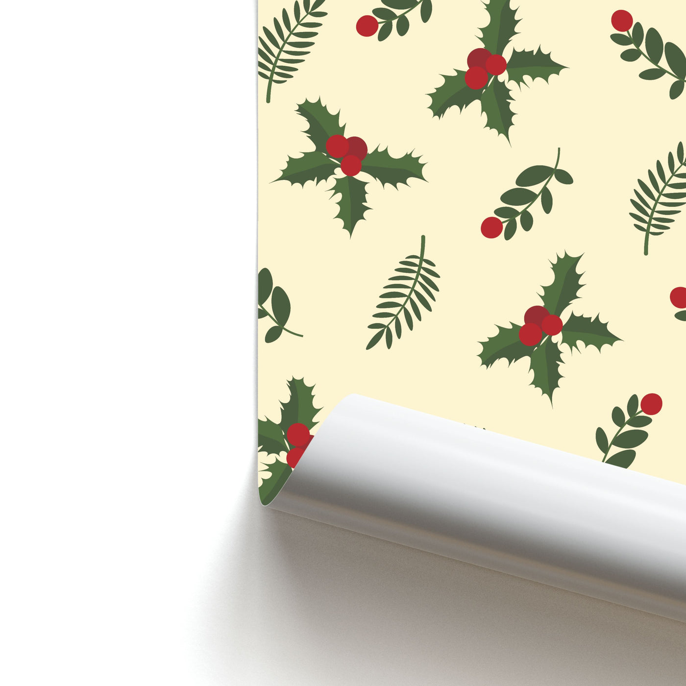 Holly Green Pattern Poster