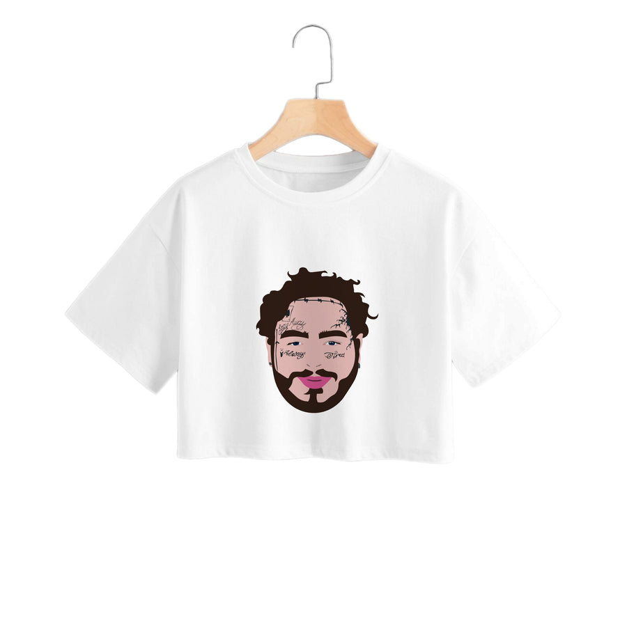 Face Tattoos - Post Malone Crop Top