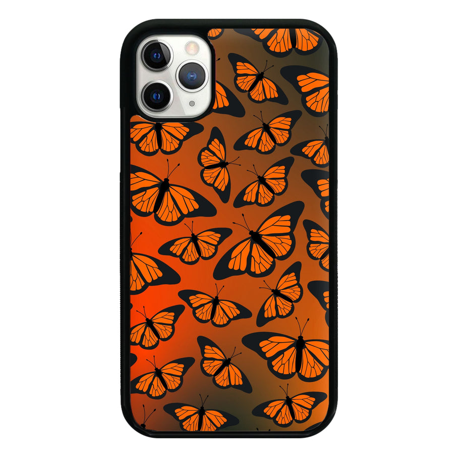 Orange Gradient Butterfly - Butterfly Patterns Phone Case