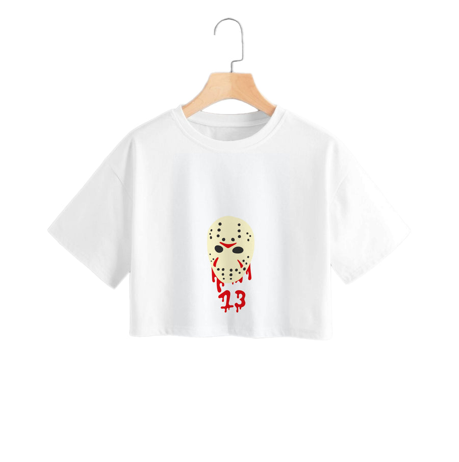 13th Mask - Friday The 13th Crop Top