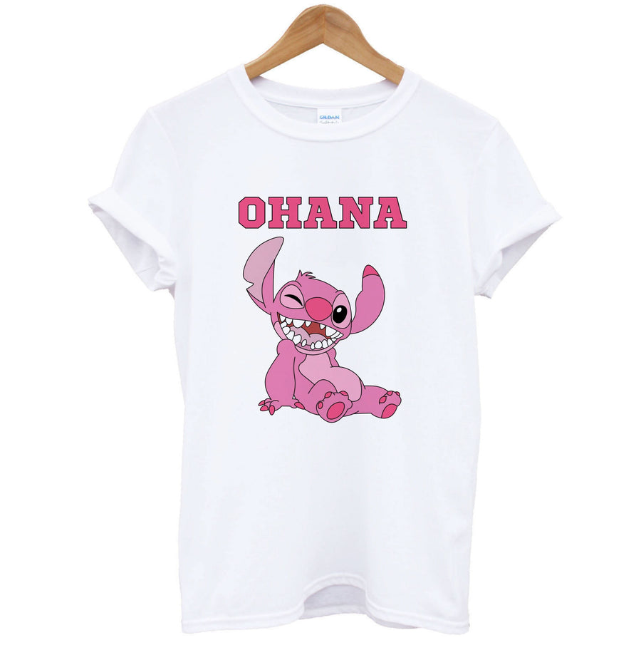 Pink Alien Ohana T-Shirt