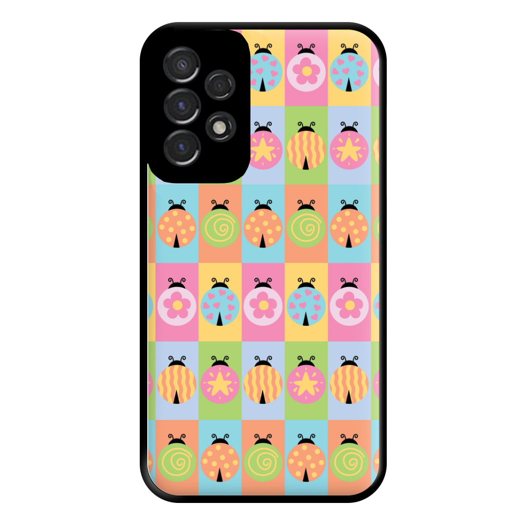 Cartoon Ladybugs Colourful Pattern Galaxy A53 Case