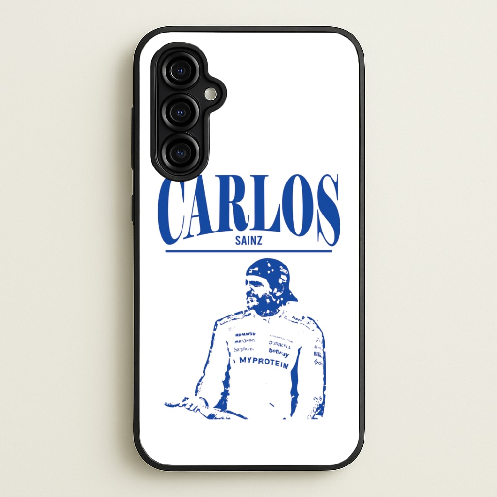 Carlos White And Blue Galaxy A54 Case