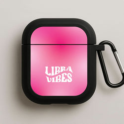 Libra Vibes Gradient Zodiac Black AirPods Case