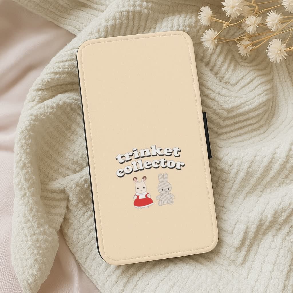 Trinket Collector Biege Leather Phone Case