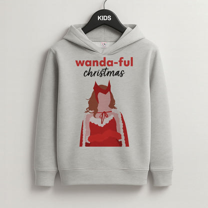 Wanda-ful Christmas Grey Kids Hoodie