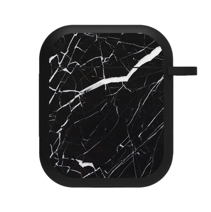 Black & White Marble Pattern AirPods Case