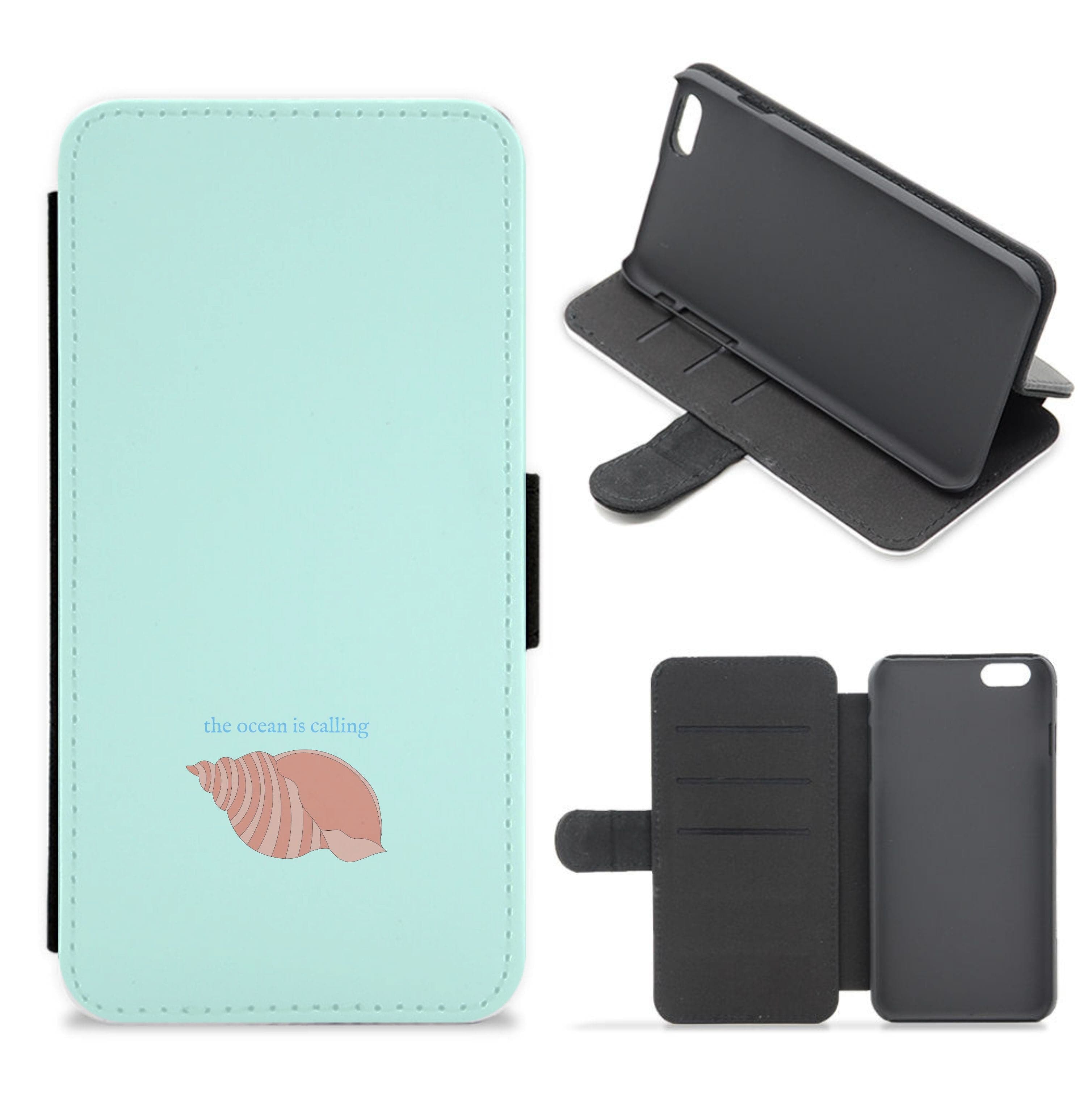 The Ocean Is Calling - Seashells Flip / Wallet Phone Case