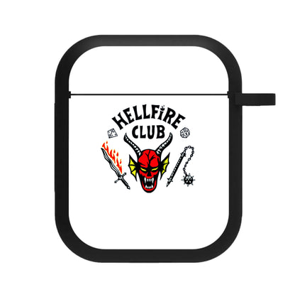 Hellfire Logo - White AirPods Case