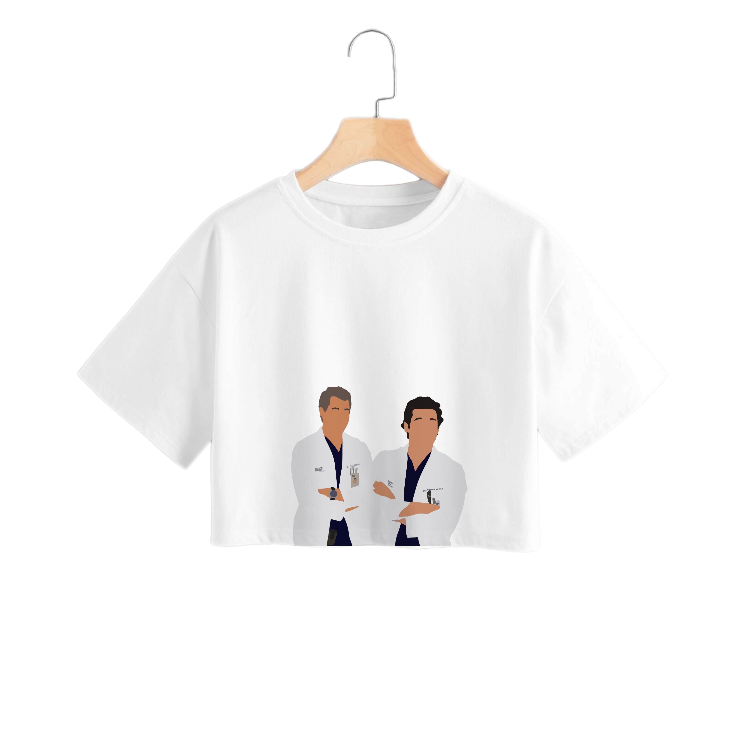 Two Doctors Arm Crossed - Grey's Crop Top