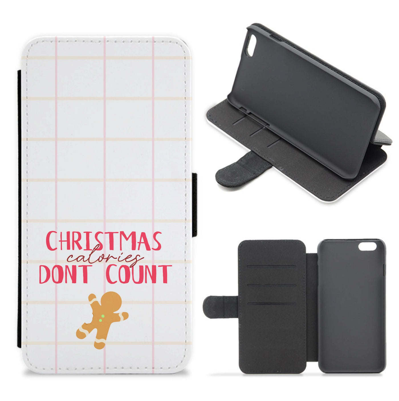 Christmas Calories Don't Count Flip / Wallet Phone Case