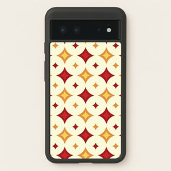 Geometric Christmas Stars Pattern Google Pixel 6 Case