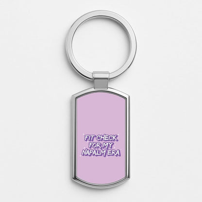 Fit Check Silver Metal Keyring