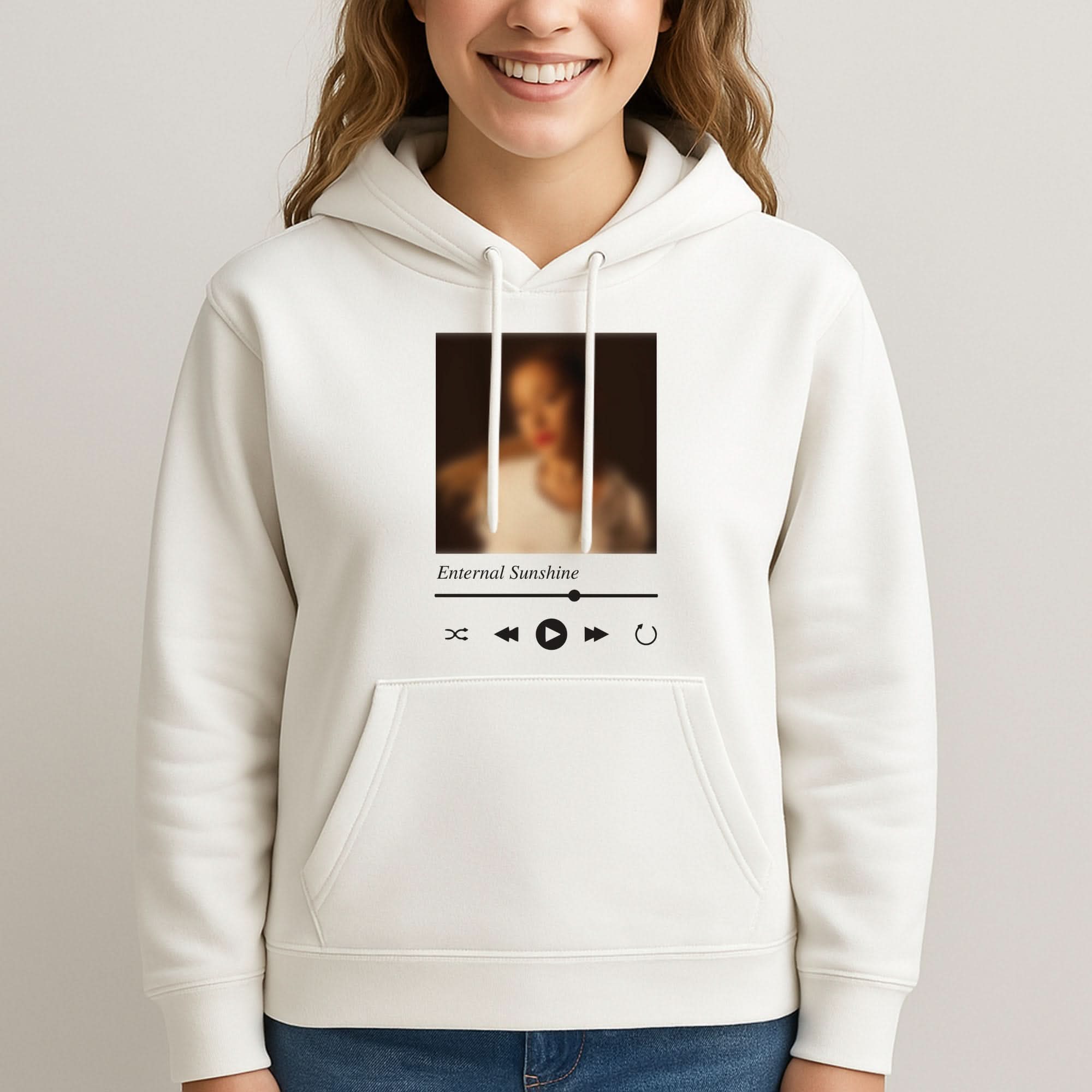 Sunshine Music Player Womans Hooded Sweatshirt
