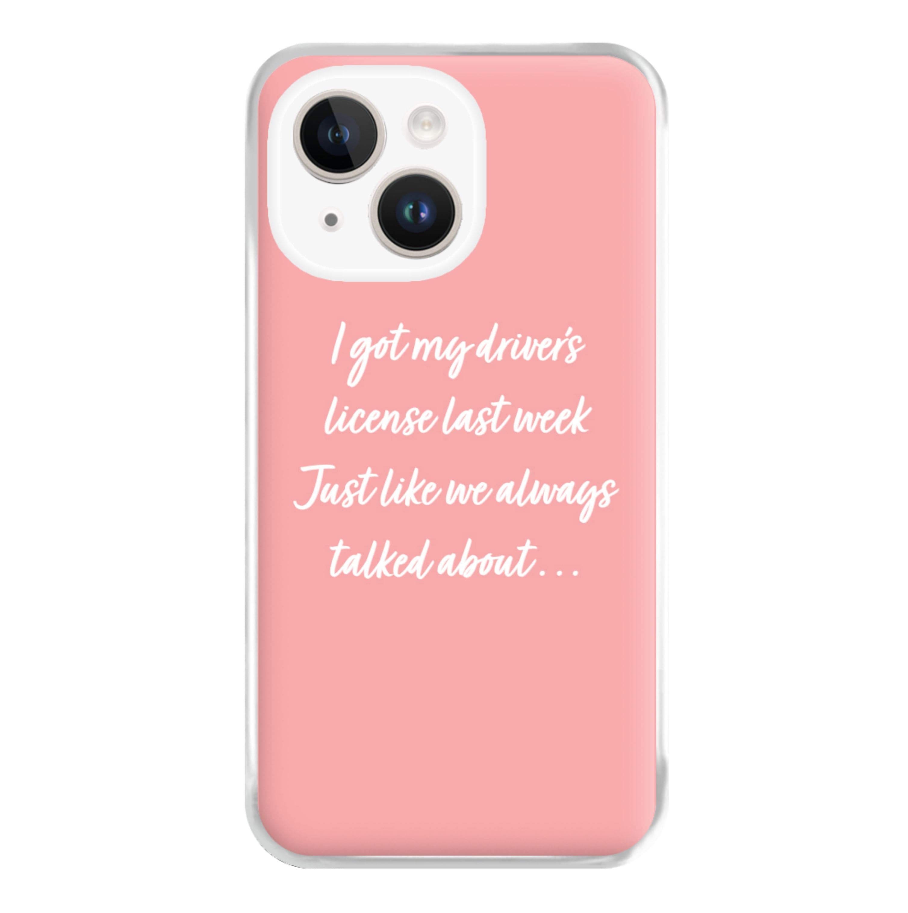 Drivers License Lyrics - Olivia TikTok Phone Case